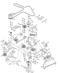Mower Deck 48-Inch Deck Diagram and Parts List for Z-FORCES48 (17AI5BHB-17AI5BHB010-17AI5BHB210)(2012) Cub Cadet Lawn Tractor